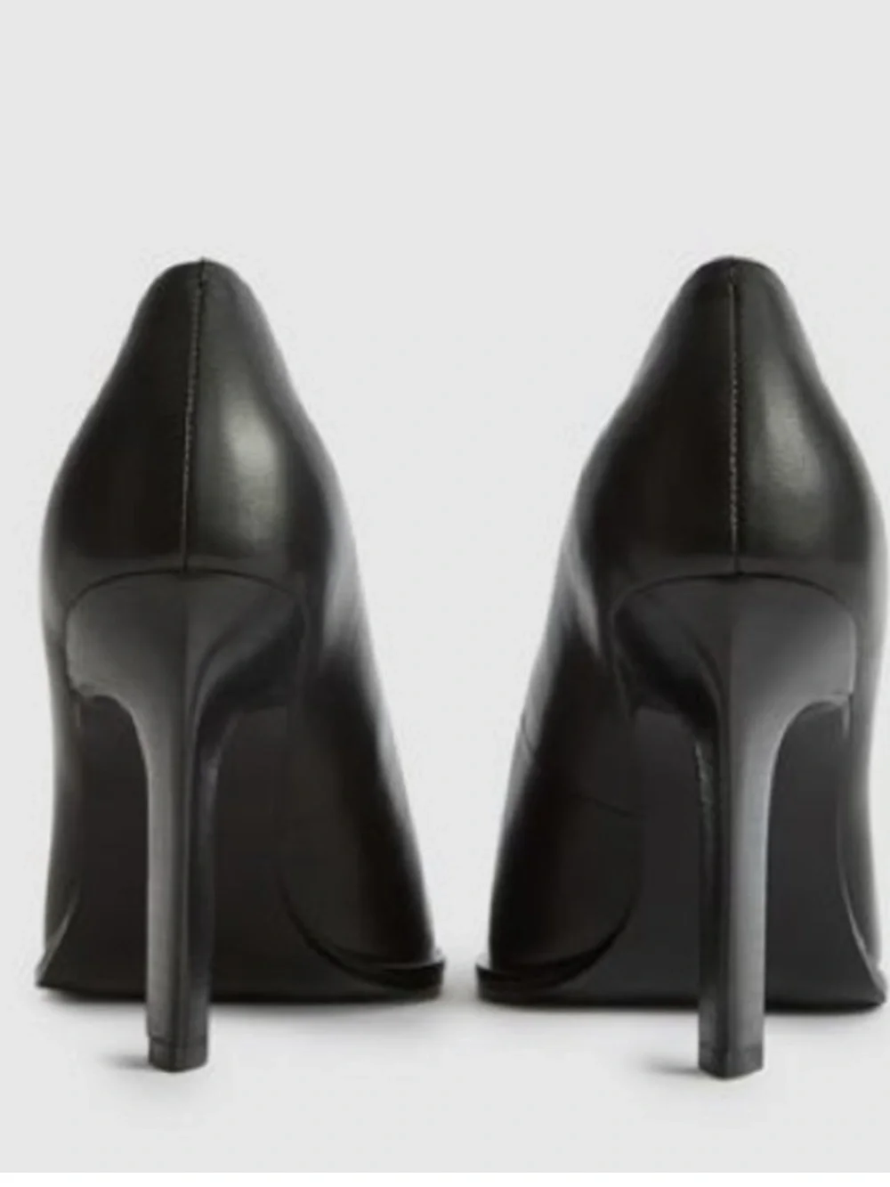 Reiss Ada Court Black Leather Classic Pumps Size 38